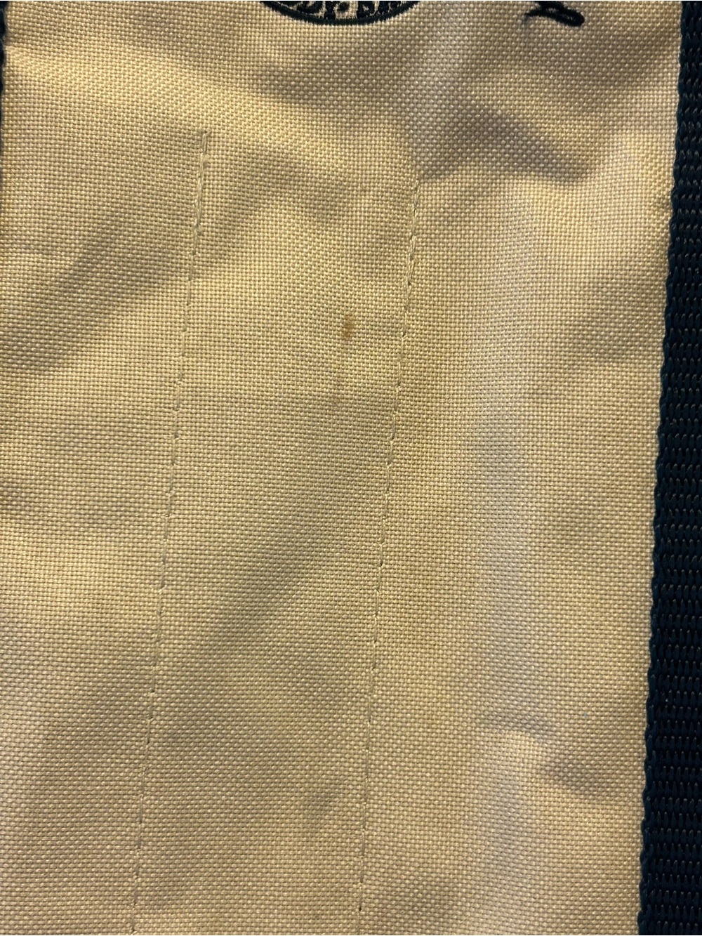 The Original Nantucket Diddy Bag Canvas Tote Bag in Cream with Navy Straps - Picture 3 of 11